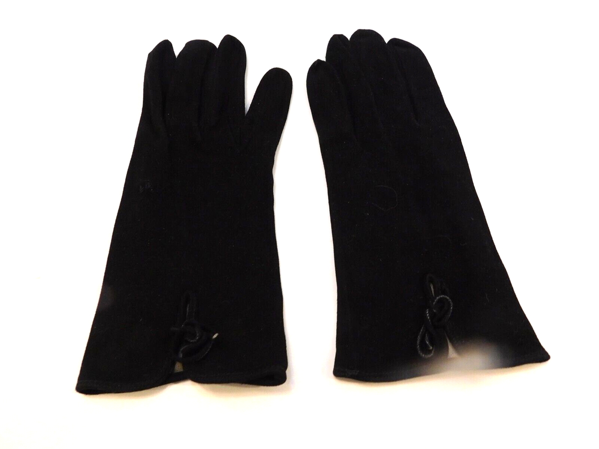 DESIGNER LADIES BLACK LAMME DRESS GLOVES UNLINED SIZE 6.5 | eBay