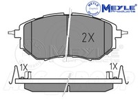 Meyle Bremsbelagsatz, Vorderachse Mit Anti Quietsch Platte 025 242 2218/W