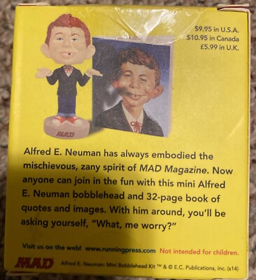 Alfred E Newman bobble head running press doll, Rare | eBay