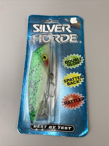 Silver Horde Glow Green Spatter Back 5" Bead Hook Lure NEW