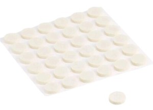 3/4 in. Beige 180 Round Felt Self-Adhesive Furniture Pads (180-Pack)  Opened Box
