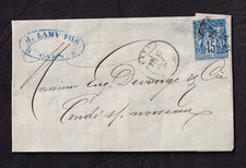 [Marcophilie] - Caen / Condé-sur-Noireau - [Type 18] - [15 c. Sage] - 1881 - TBE