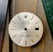 Rolex Mens Datejust  Silver Index Dial For Model No 16014 16030 Stainless Steel