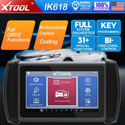 XTOOL IK618 Full Systems OBD2 Diagnostics Tool Coding Bi-Directional Control
