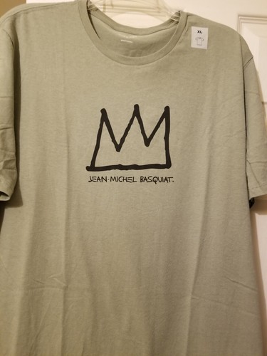 Jean Michel Basquiat Crown Tee XL. New with tags. Olive.