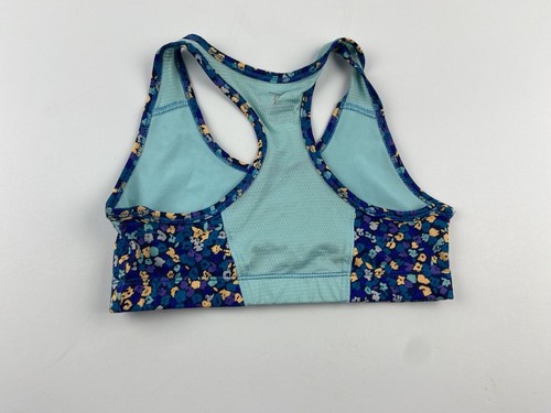 Girls Large Sports Bra Old Navy Active Colorful Teal And Blue Polkadot Pattern - Picture 3 of 3