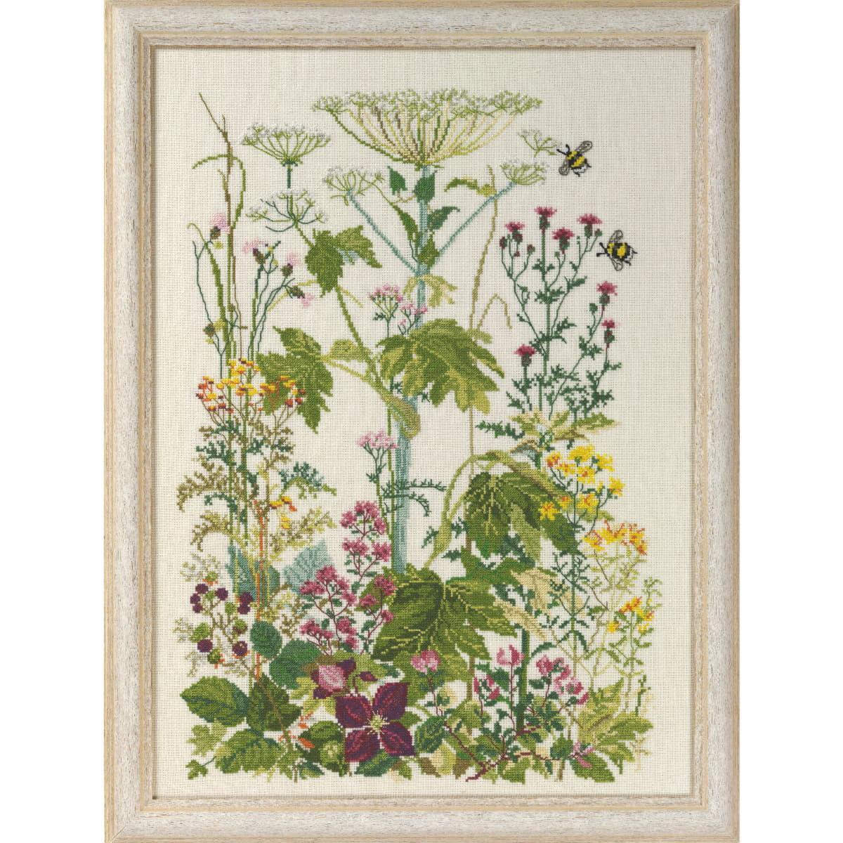 Permin counted cross stitch kit ""Flower/wayside"", 33x45cm, DIY, 90-4153