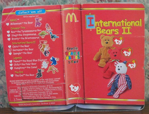 Ty Teenie Beanie Babies Legends Germania the German Bear - McDonalds - 2000 Vtg - Picture 2 of 4