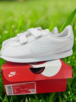 Nike Kids Cortez Basic SL PSV Shoe 904767-100 Youth Sneakers Size 2Y Hook & Loop