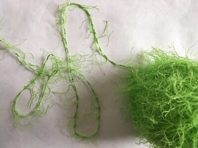 Crystal Palace Fizz Eyelash Yarn #7306 Electric Lime - Bright Green 50g 120yd
