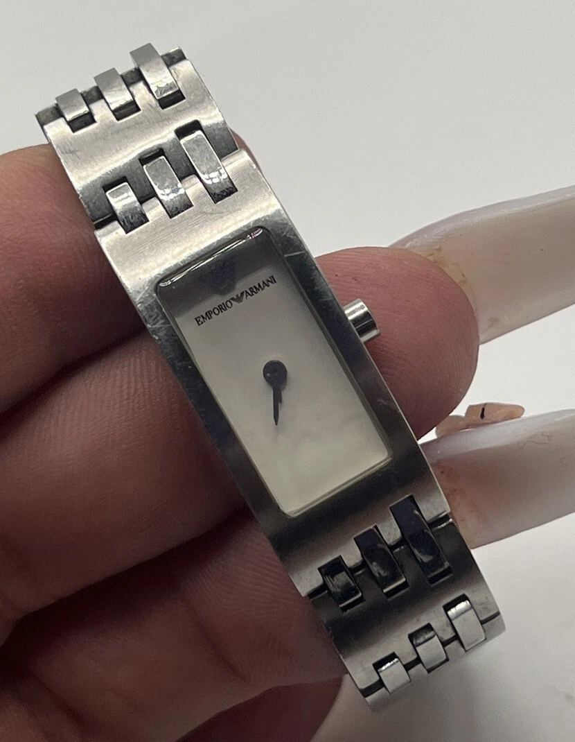 Emporio armani shop ladies rectangular watch