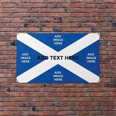 Custom - Create Your Own - Schottland Fußball Banner - 5 x 3 Fuß