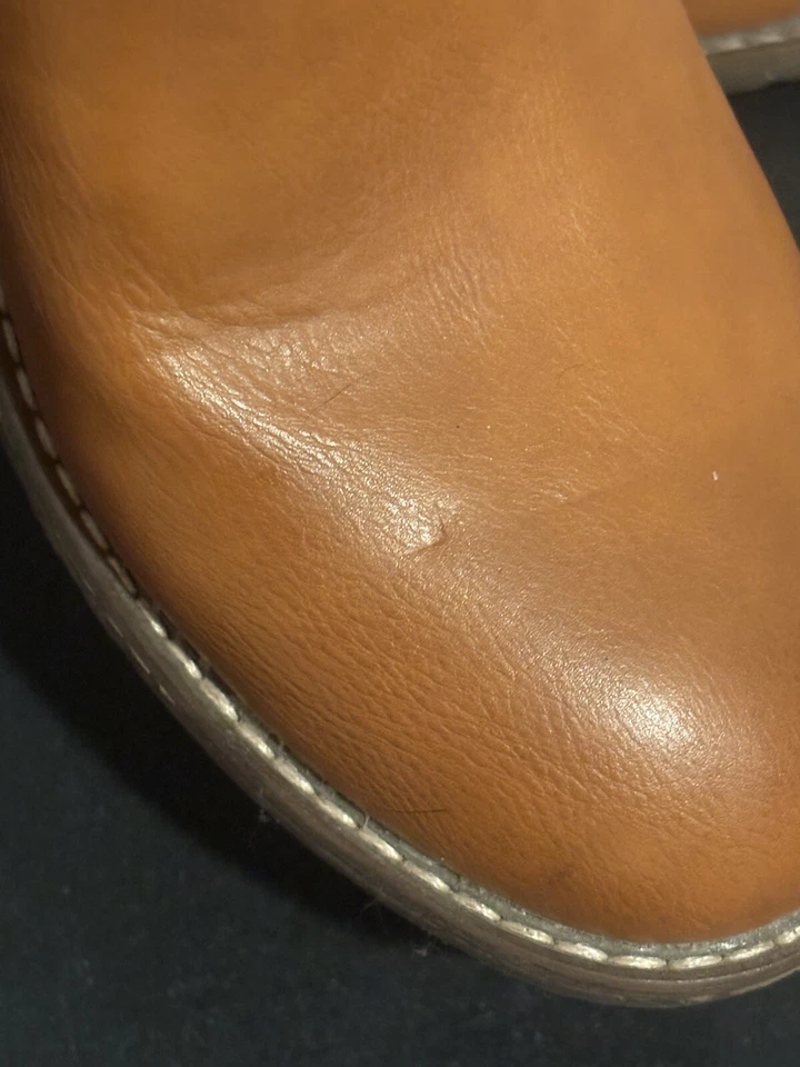 Botas Reneeze Cuero Marrón Tobillo Talla 10 Tacón Apilado Doble Cremallera Foto 3 de 4