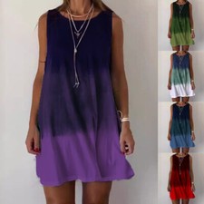 Damenkleid Damen Kleiden Sich Ohne ?rmel Baggy Swing Sun Dre О ▽