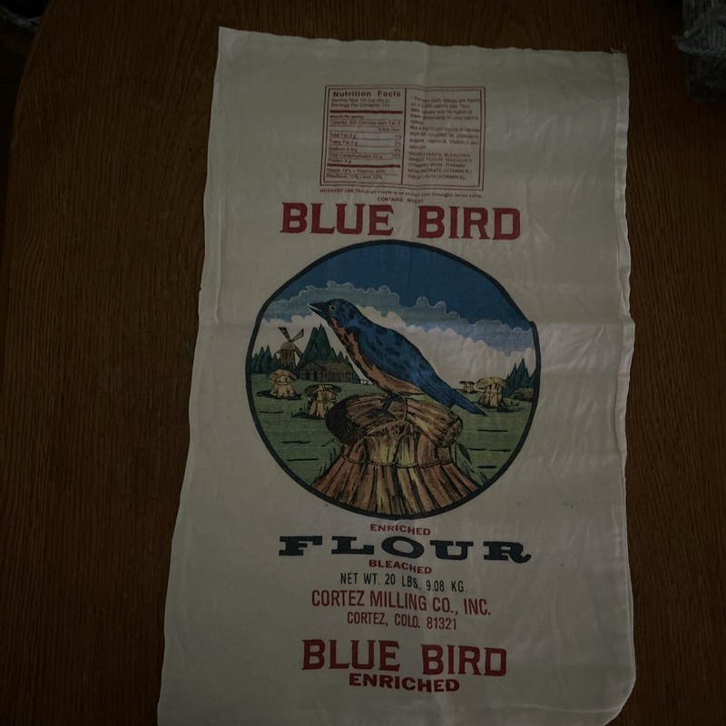 Blue Bird Flour Sacks 20 lb size - EMPTY