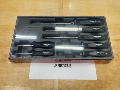 #ad Snap on Tools USA NEW 7pc BLACK Hard Grip Combination Screwdriver Set SDDX70A $299.95