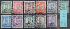 Southern Rhodesia 1937, GVI various used values - E756