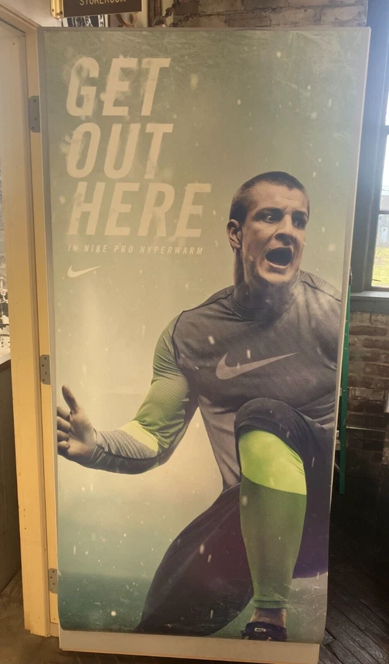 Huge "Get Out Here" Rob Gronkowski Football Nike Store Advertising Poster - Image 1 of 4