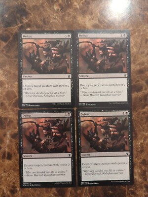(4) Defeat *PLAYSET* NM Dragons of Tarkir MTG {Arcane Mana Cards}