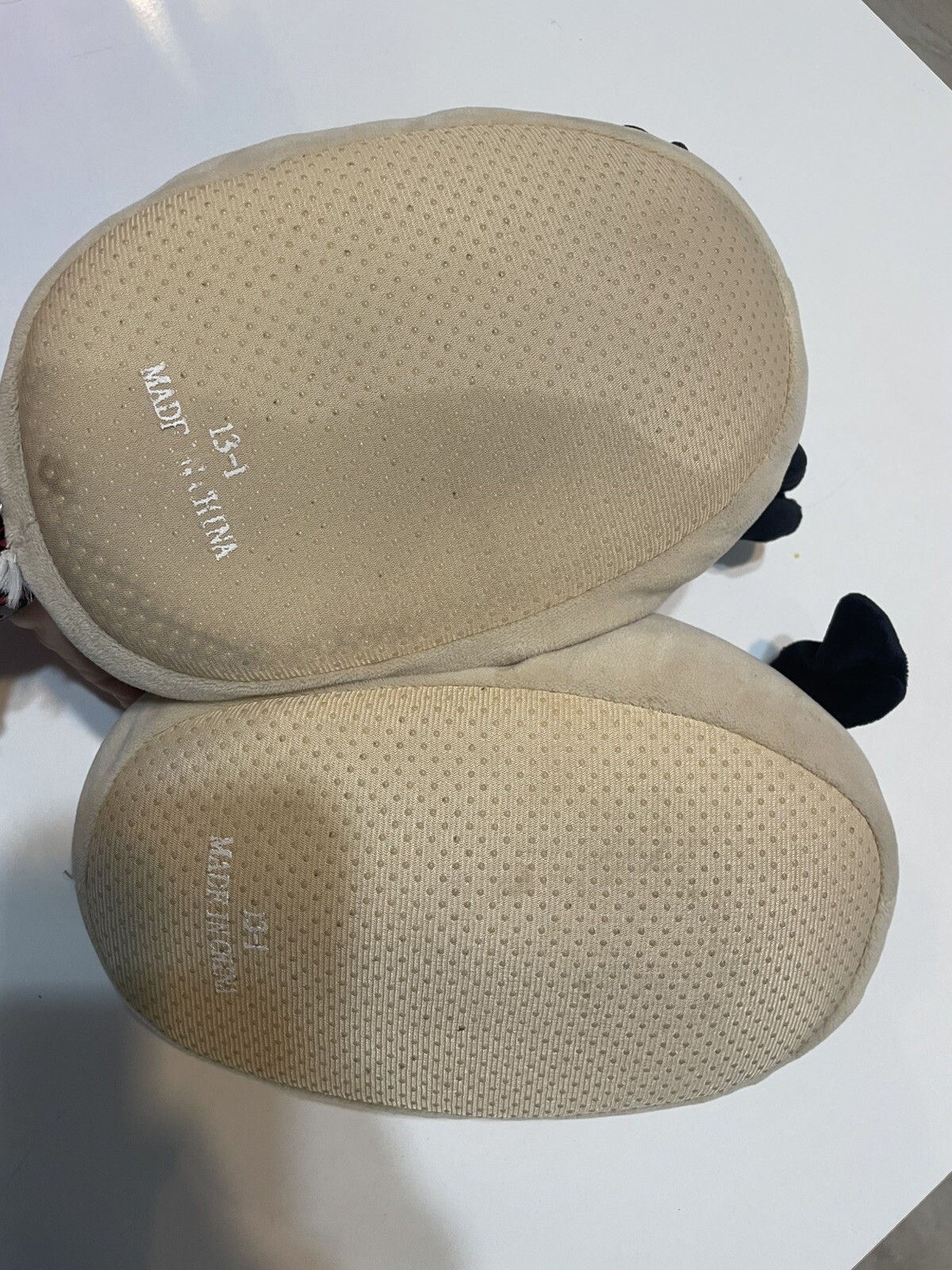 Squishmallows Kids Slippers Plush Pug Dog Tan Size 13-1 image 3