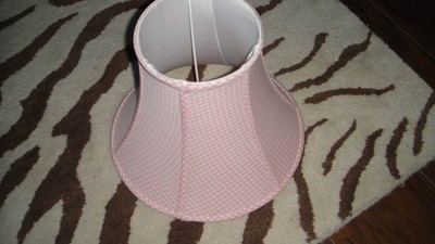 Pottery Barn Kids Pink White Gingham Lamp Shade Two Avail Ebay