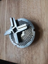 32 Meat Grinder Plate Carbide Knife matched set 1/8 inch hole