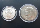 1954-S Franklin Half Dollar Gem BU Full Bell Lines + 1976 Bicentennial Ike $