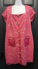 NWT-Women’s Adrianna Papell Elegant petunia Lace Mini  Dress Size 16