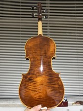 One-Piece Back Hand Crafted Full Size 4/4 Violin Fiddle w/ Case and Bow