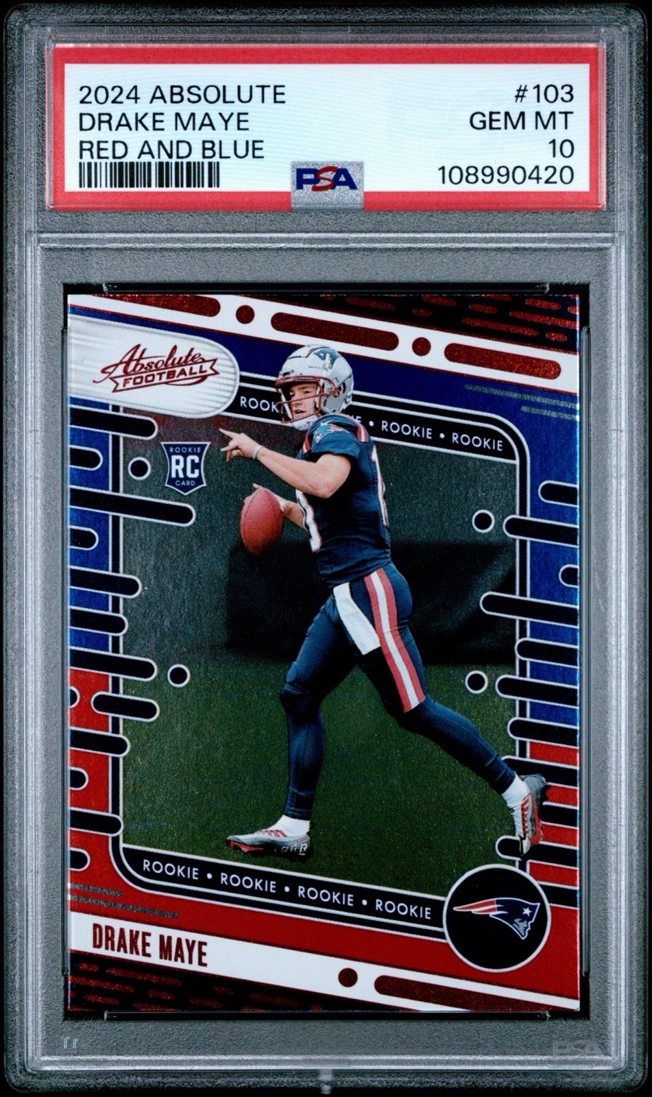 Drake Maye Panini Absolute #103 Red