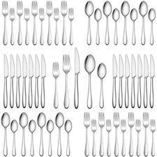 Silverware Set, 40-Piece Flatware Set, Stainless Steel Tableware Cutlery Set ...
