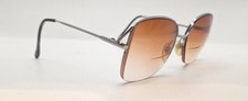 Vintage Luxottica Ceres Gunmetal Oval Metal Sunglasses FRAMES ONLY Italy