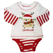 Koala Kids Infant Boys My 1st Christmas Reindeer Creeper Style T-Shirt NB