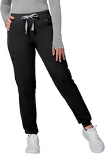 Women'S Scrub Jogger Pants, Mid Rise 4-Way Stretch, 5 Pockets