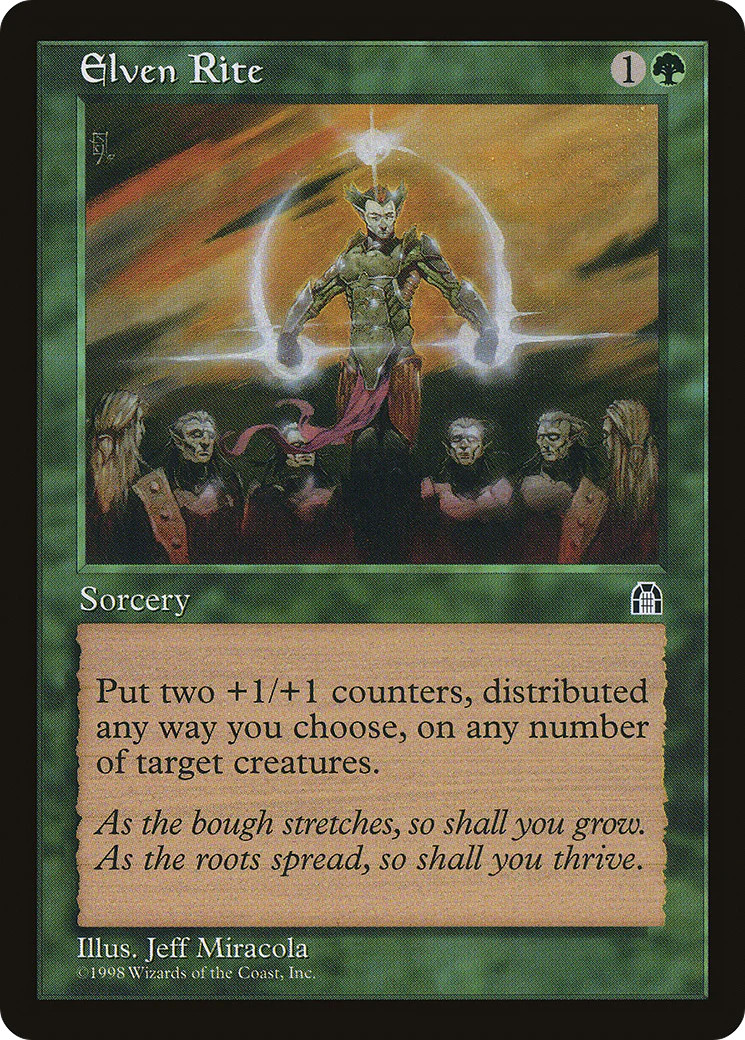 Elven Rite [Stronghold] Magic MTG