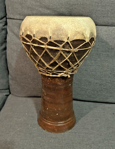 Darbuka Drum Doumbek Clay with Fish Skin Head Traditional Vintage Percussion