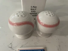 Fiesta "America's Favorite Pastime" Baseball Themed Salt & Pepper Shaker Set