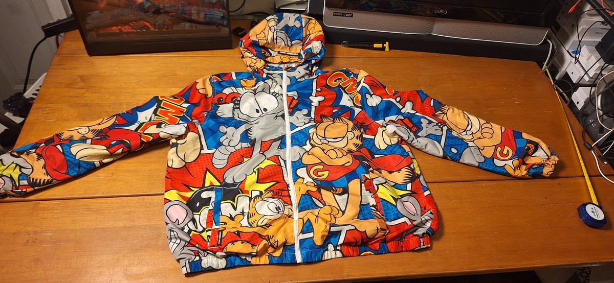 Garfield x Members Only Jacket Windbreaker – All Over Print, Size