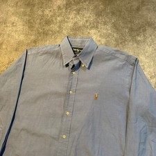 Ralph Lauren Yarmouth Mens XL 15.5 32 Pinpoint Oxford Button Down Shirt Cotton