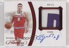 2019-20 Panini Flawless Ruby 9/15 Bogdan Bogdanovic #PA-BOG Patch Auto 3d3