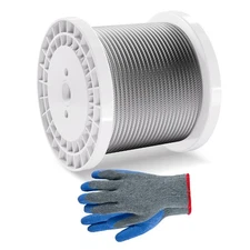 Galvanized Steel Cable 1/4" 7x19 Strands Steel Wire Rope 250 ft Cable Railing