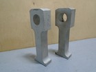 Vintage Chopper 1" Handlebar Risers ONE PIECE 5" Custom Square Aluminum 60s 70s