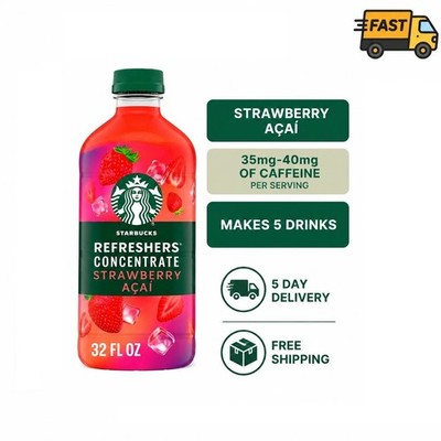 Starbucks Refreshers Strawberry Acai Concentrate 32 oz