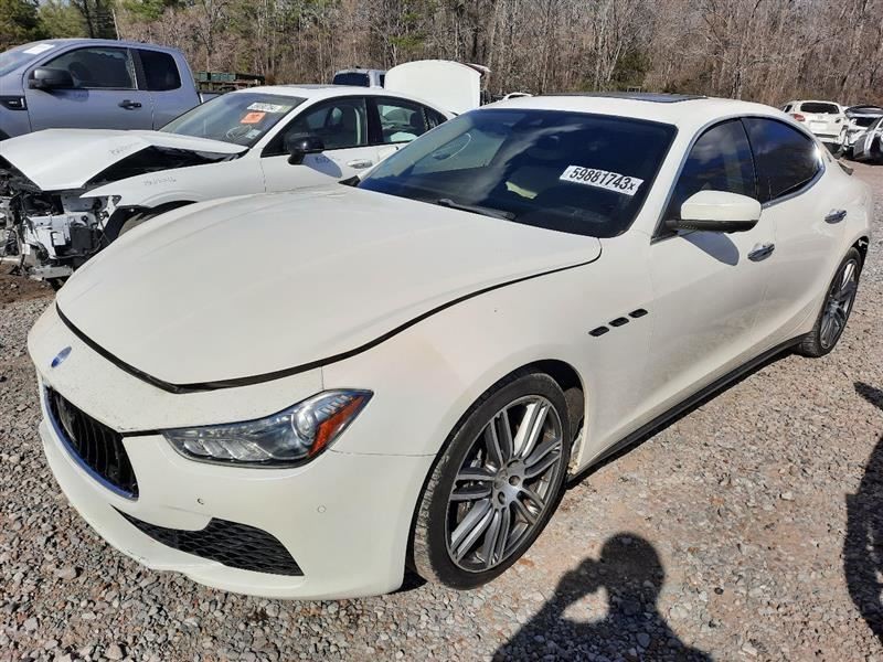 17 2017 MASERATI GHIBLI OEM REAR DOOR WHITE DRIVER LEFT 