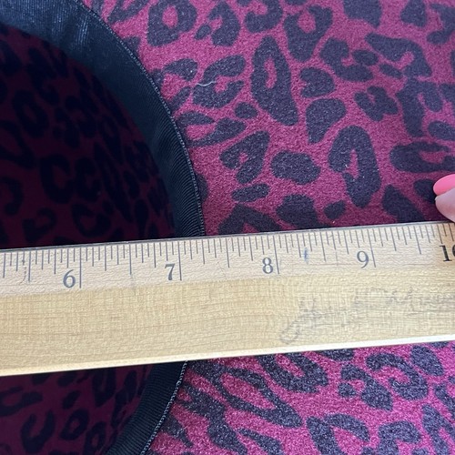 Hat Wide Brim Floppy BOHO Festival Hippie Burgundy Cheetah Leopard Print - Picture 11 of 13
