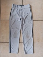 Nike Boys Youth Size Large Grey W/ Black Piping Baseball Practice Pant Pre-Owned