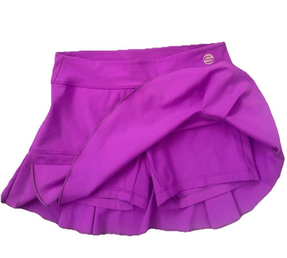 Athletic Tennis Skirt & Sports Bra Set Purple Women’s Size XS Fitness Activewear