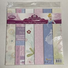 Disney Princess Scrapbook Paper Pack 12x12" - New 12 Ct Cinderella