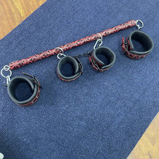 Bondage Set Open Leg Bar Ankle Cuffs Wrist Handcuff Restraint Couples Aid BDSM