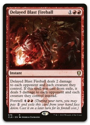 Delayed Blast Fireball #676 (NM) Baldur's Gate CLB Magic MTG
